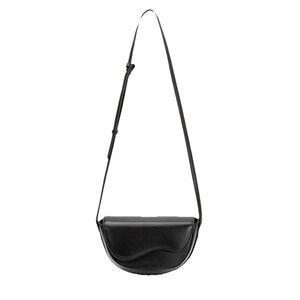 Melie Bianco Black Crossbody Saddle Bag